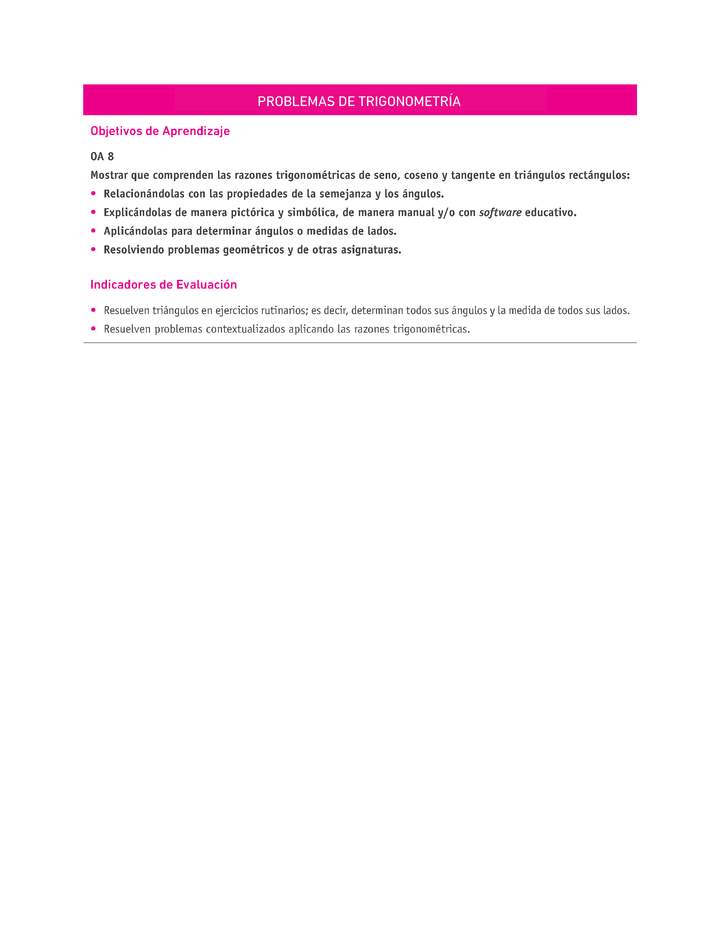 Evaluación Programas - MA2M OA08 - U3 - PROBLEMAS DE TRIGONOMETRÍA