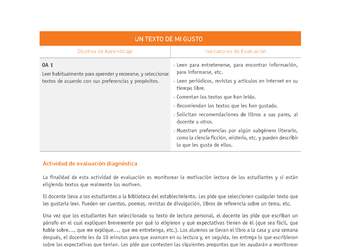 Evaluación Programas - LE07 OA01 - U4 - UN TEXTO DE MI GUSTO