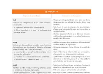 Evaluación Programas - LE07 OA07 - OA14 - OA15 - EL PRINCIPITO