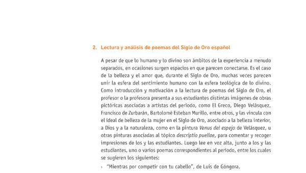 Evaluación Programas - LE2M OA02 - OA04 - OA22 - U3 - LECTURA Y ANÁLISIS DE POEMAS DEL SIGLO DE ORO