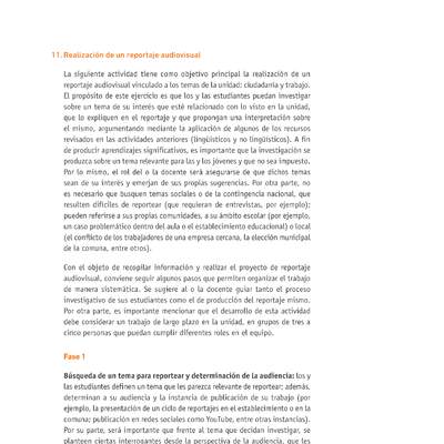 Evaluación Programas - LE2M OA10 - OA22 - U2 - REALIZACIÓN DE UN REPORTAJE AUDIOVISUAL