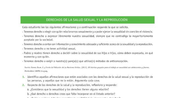 Evaluación Programas - CN2M - OA05 - U2 - DERECHOS DE LA SALUD SEXUAL Y LA REPRODUCCIÓN