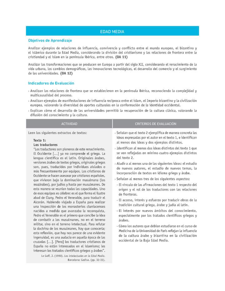 Evaluación Programas - HI07 OA11 - OA12 - U3 - EDAD MEDIA