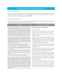 Evaluación Programas - HI08 OA16 - U3 - INVESTIGACIÓN SOBRE LA INDEPENDENCIA DE CHILE