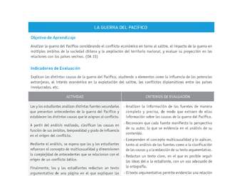 Evaluación Programas - HI1M OA15 - U3 - LA GUERRA DEL PACÍFICO