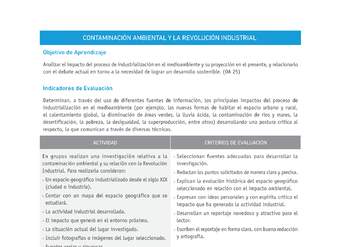 Evaluación Programas - HI1M OA25 - U2 - CONTAMINACIÓN AMBIENTAL Y LA REVOLUCIÓN INDUSTRIAL