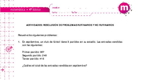 Resolución de problemas rutinarios y no rutinarios