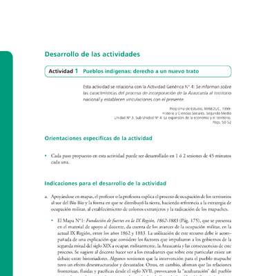 Actividad de Educación Ciudadana: Historia y Ciencias Sociales 2 medio - Pueblos indígenas derecho a un nuevo trato