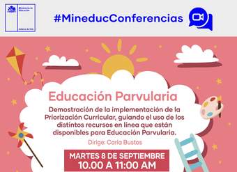 Conferencia virtual: Demostración de Aprendo en línea y herramientas prácticas para la implementación de Educación Parvularia en este contexto.