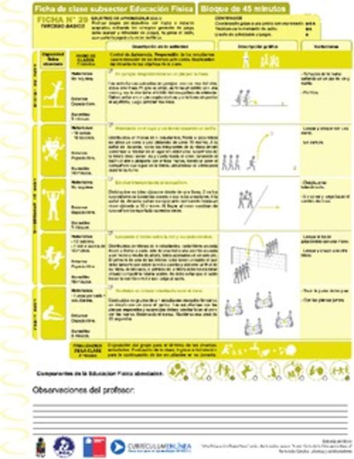 Juegos Predeportivos Ficha N° 29