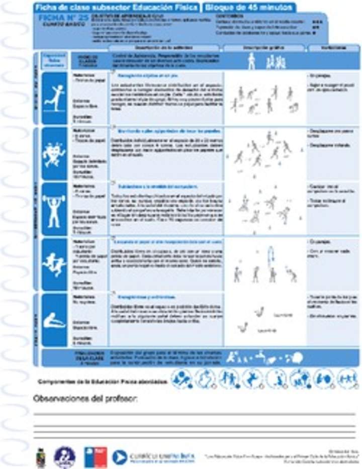 Ejercicio en entorno natural Ficha N° 25