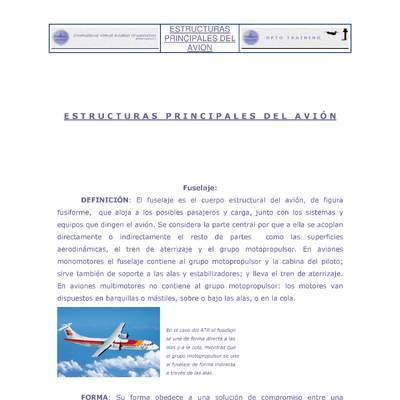 Estructuras principales del avión