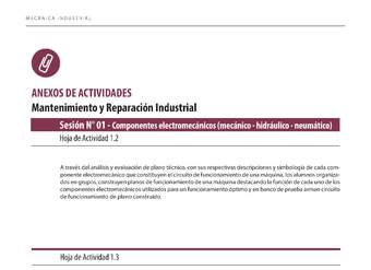 Mecánica Industrial. Mantenimiento y reparación industrial. Mención Mantenimiento Electromecánico. 4° medio. ANEXOS