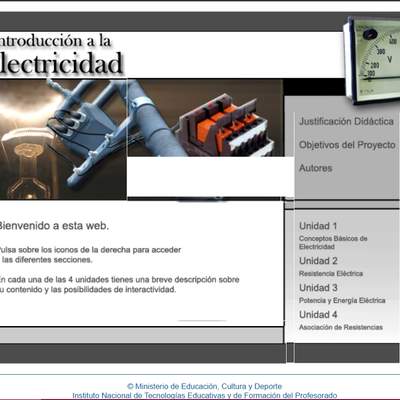 Instituto Nacional de Tecnologías Educativas y Formación Profesional. Introducción a la Electricidad