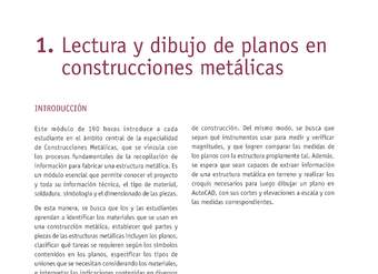 CEDEM INACAP. Módulo: Lectura y dibujo de planos en construcciones metálicas, especialidad Construcciones Metálicas