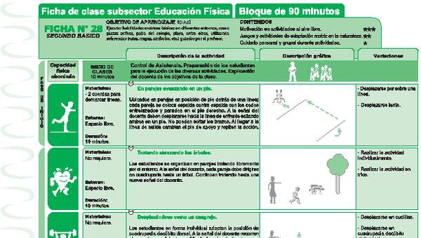 Ejercicio en entorno natural Ficha N° 28