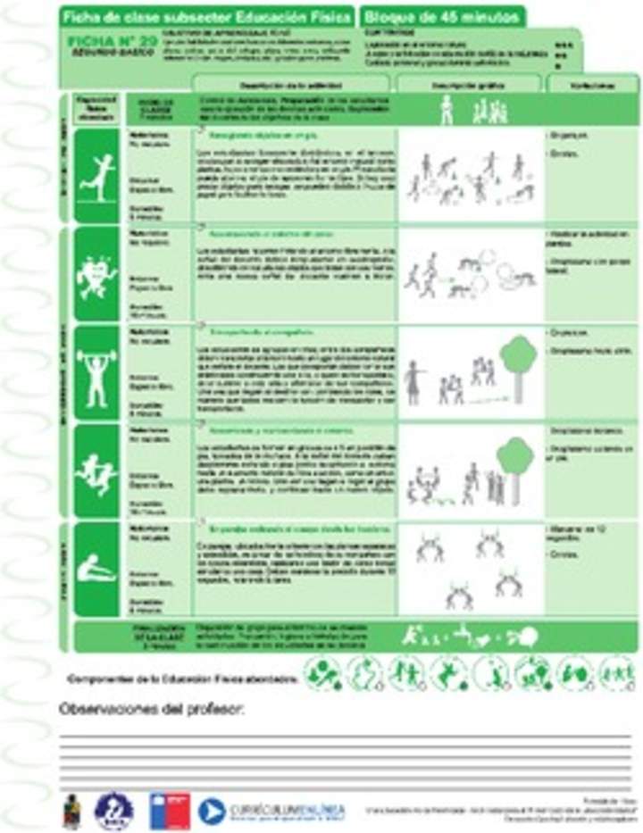 Ejercicio en entorno natural Ficha N° 29