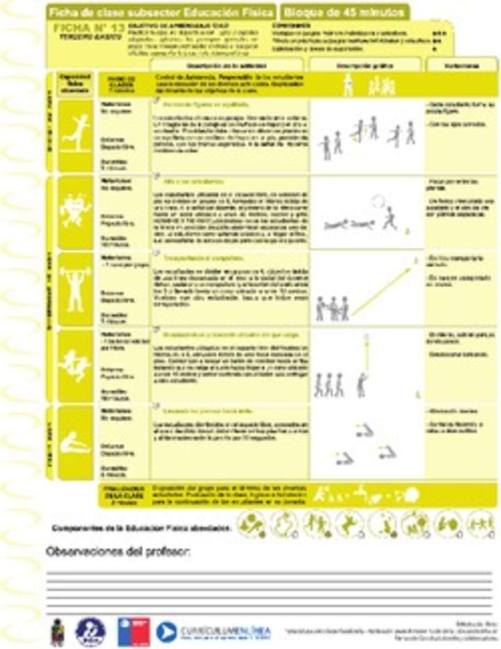 Juegos Predeportivos Ficha N° 13