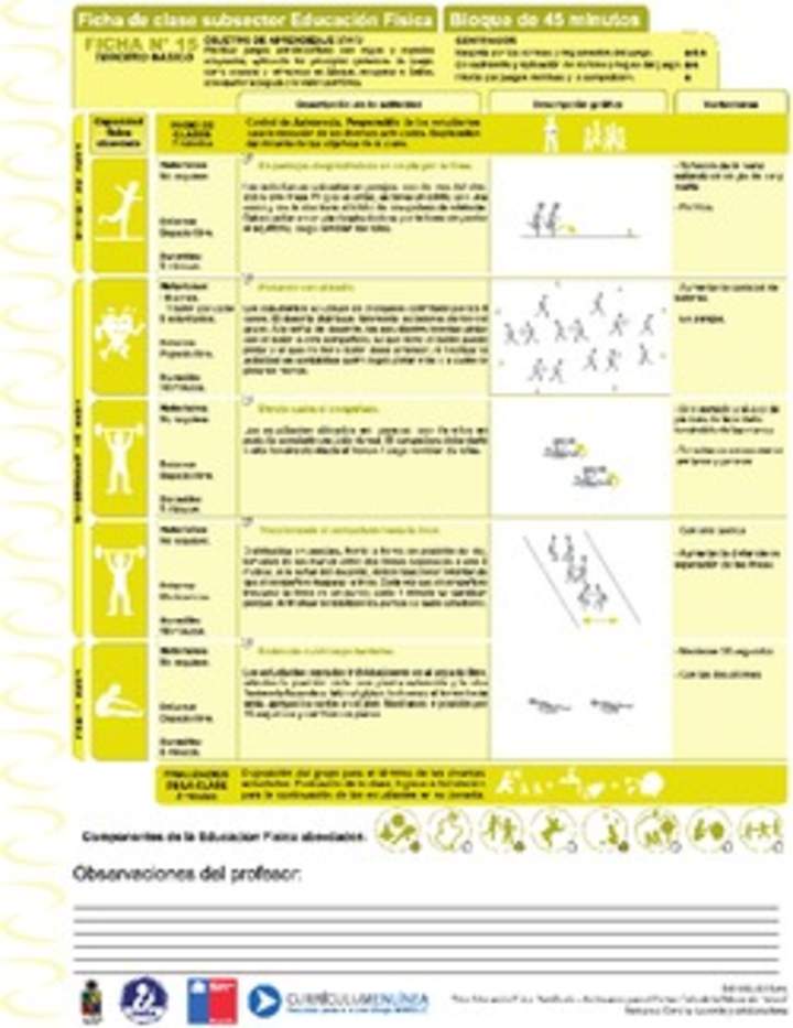 Juegos Predeportivos Ficha N° 15