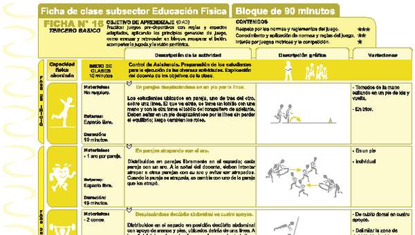 Juegos Predeportivos Ficha N° 16