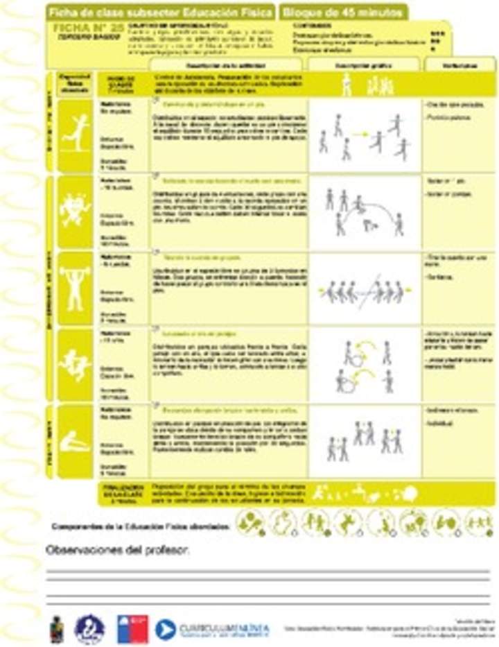 Juegos Predeportivos Ficha N° 25