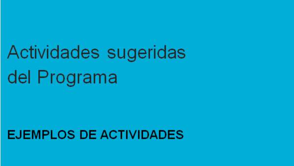 Actividades sugeridas Unidad 1