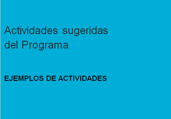 Actividades sugeridas Unidad 2