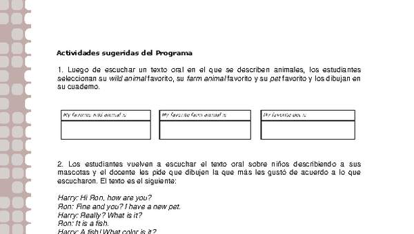 Actividades sugeridas Unidad 2