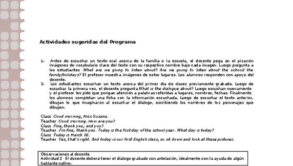 Actividades sugeridas Unidad 1