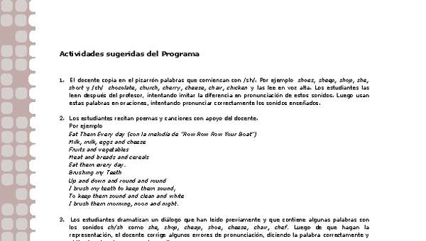 Actividades sugeridas Unidad 1