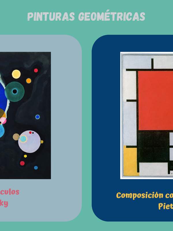 Tarjetas pinturas geométricas