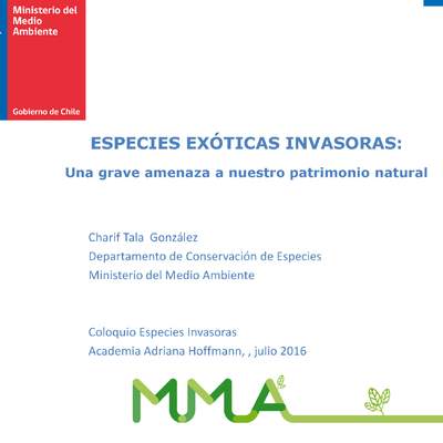 Presentación sobre especies exóticas invasoras: Una grave amenaza a nuestro patrimonio natural