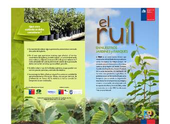 Díptico el ruil en jardines y parques