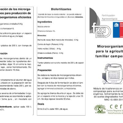 Tríptico microorganismos para agricultura