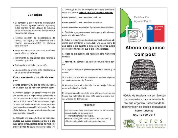 Tríptico abono compost