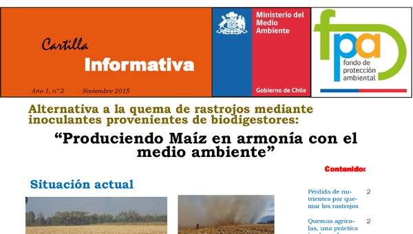 Cartilla “Produciendo maíz en armonía con el medio ambiente”