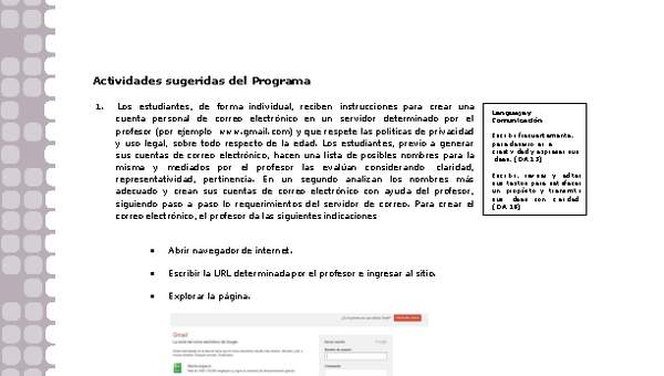 Actividades sugeridas Unidad 1