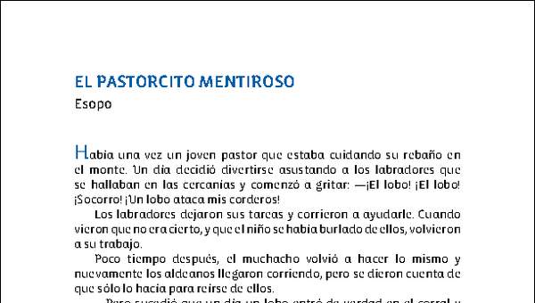 El pastorcito mentiroso