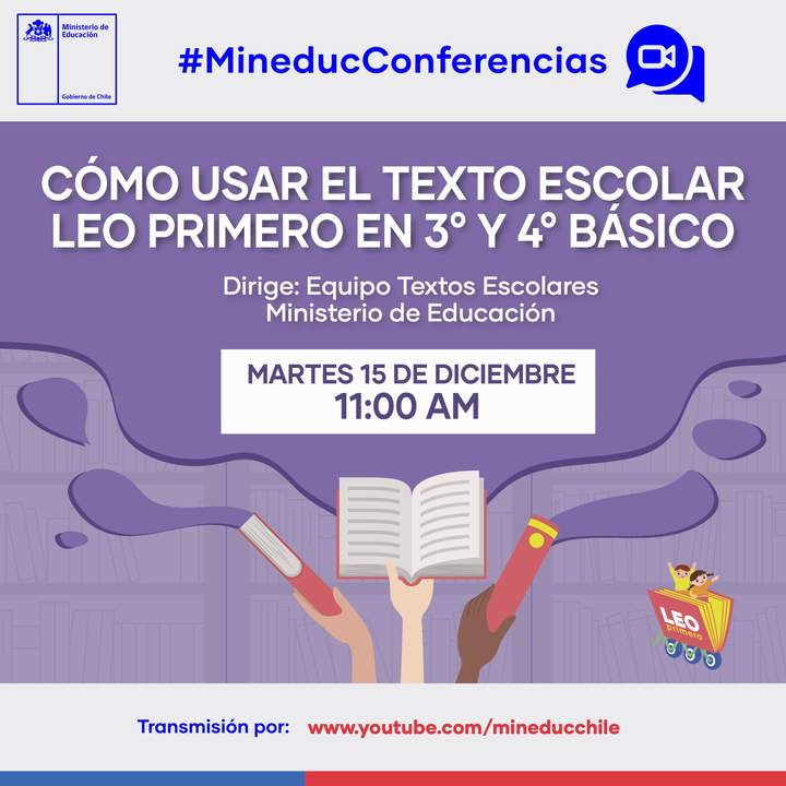 Conferencia: Cómo usar el texto Leo Primero en 3º y 4º básico