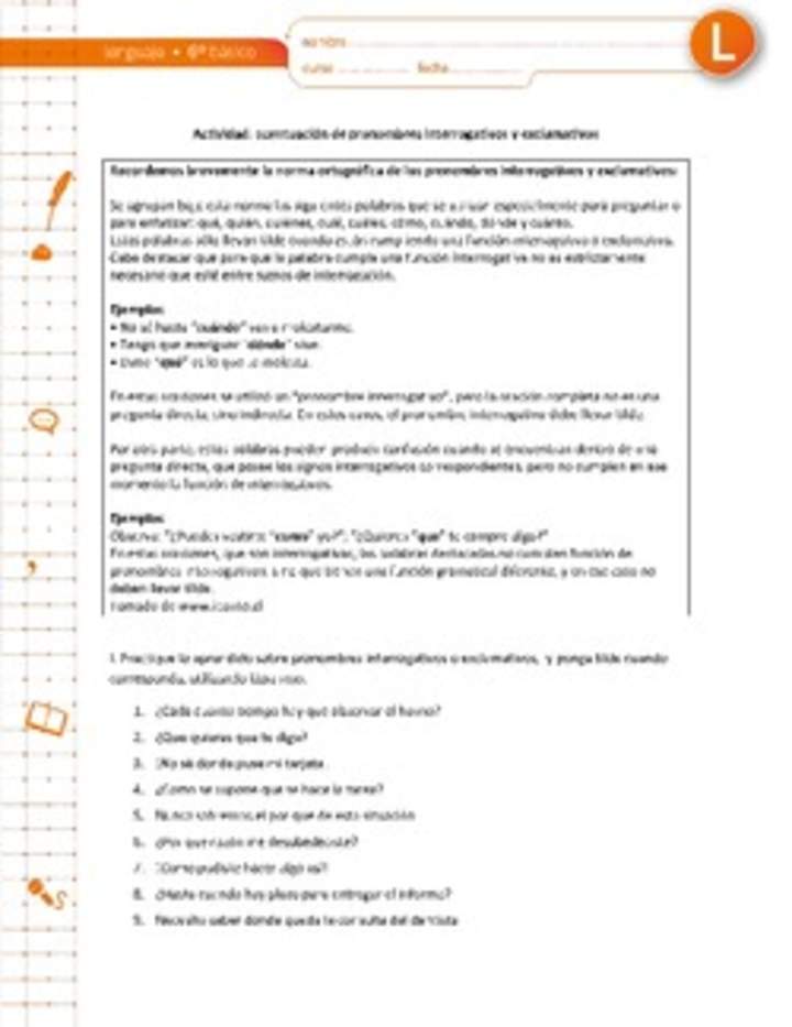 Acentuación de pronombres interrogativos y exclamativos