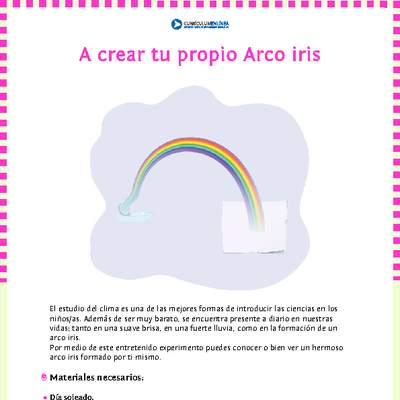 A crear tu propio arcoíris