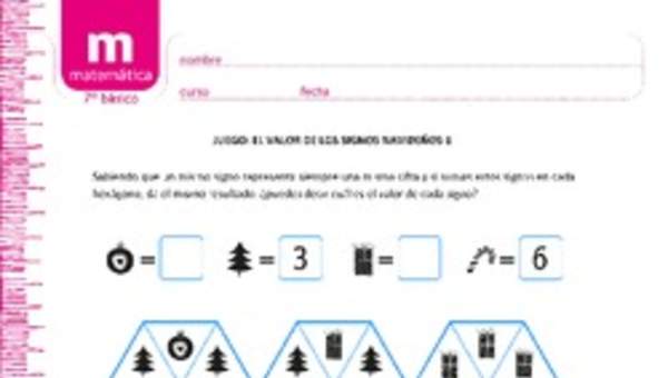 Juego: el valor de los signos navideños 1