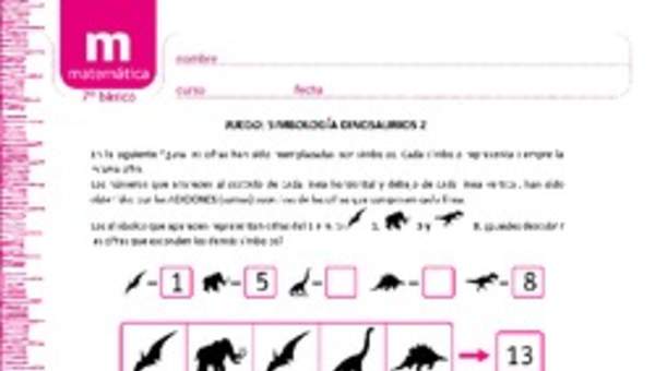 Juego: simbología dinosaurios 2