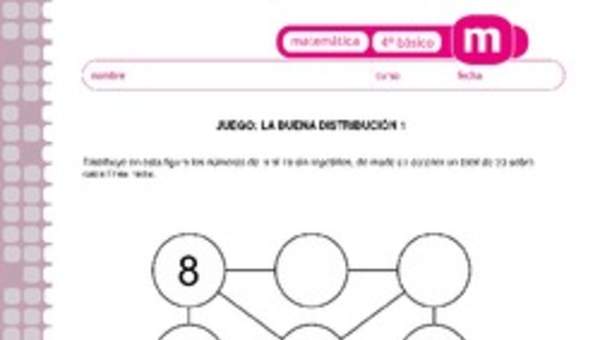 Juego: la buena distribución 1