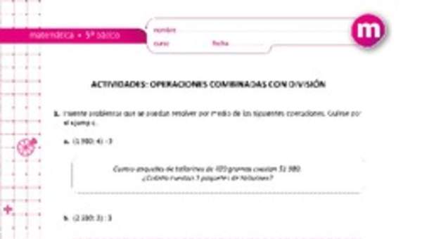 Operaciones combinadas con división