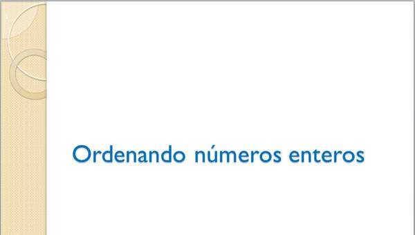 Números enteros y recta numérica