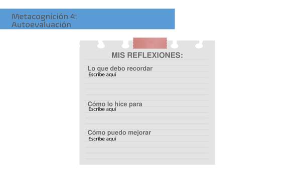 Metacognición 4: Autoevaluación