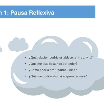 Reflexión 1: Pausa reflexiva