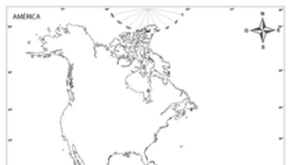 Mapa de América mudo