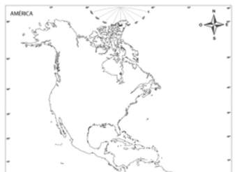 Mapa de América mudo